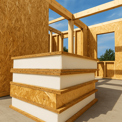 Paneles SIP en una construcción